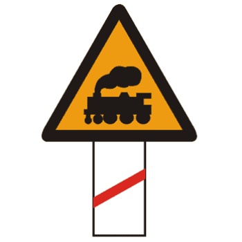 斜杠符号  表示距离铁路道口50M