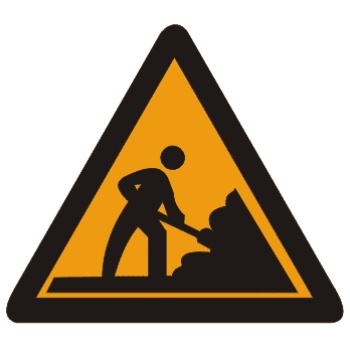 前方道路施工标志